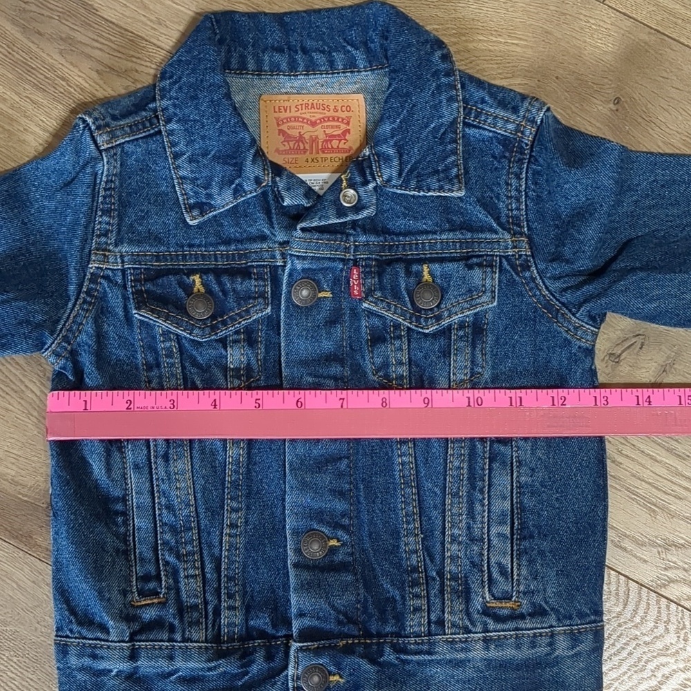 TRUCKER DENIM JACKET TODDLER GIRLS SIZE 4 NWT - Picture 4 of 8